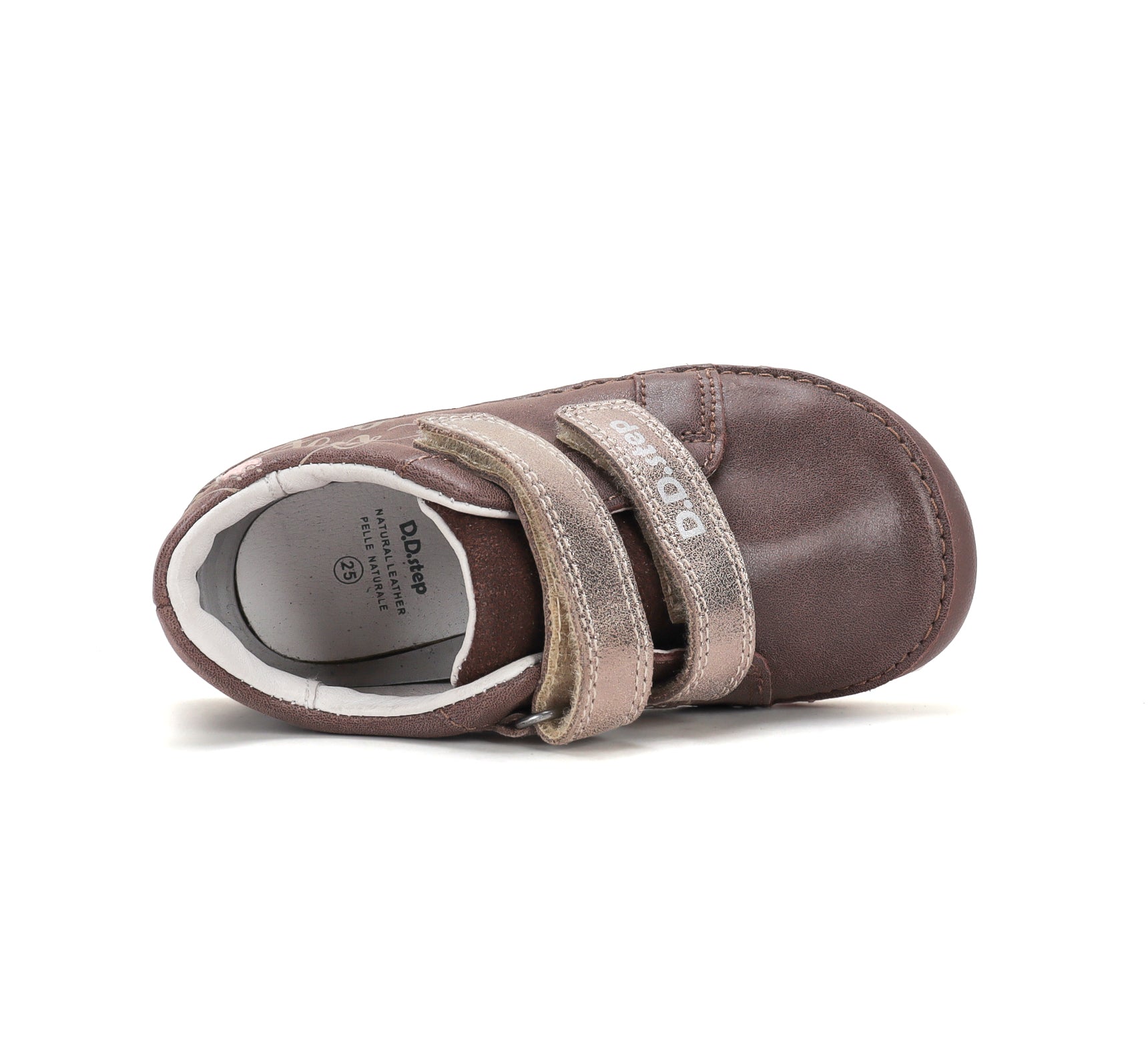 D.D.Step pantofi fete cu talpa fluorescenta 28-33 Chocolate
