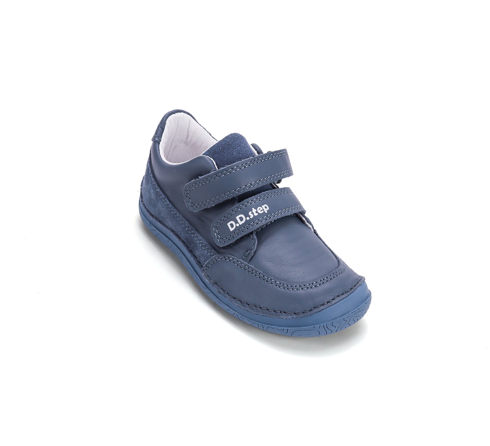 D.D.Step pantofi baieti Barefoot 28-33 Royal Blue cu cusaturi