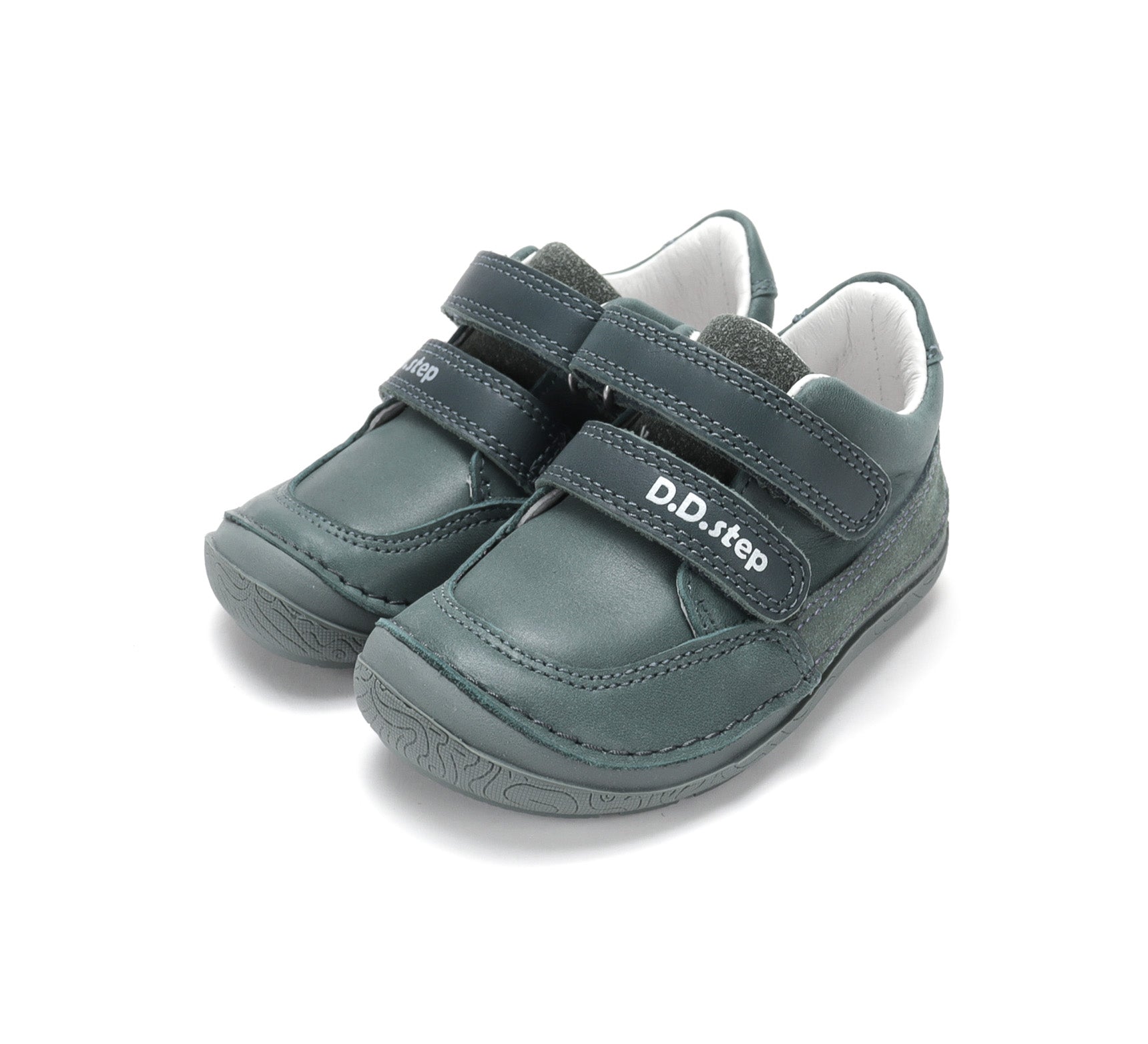 D.D.Step pantofi baieti Barefoot 28-33 Emerald cu cusaturi