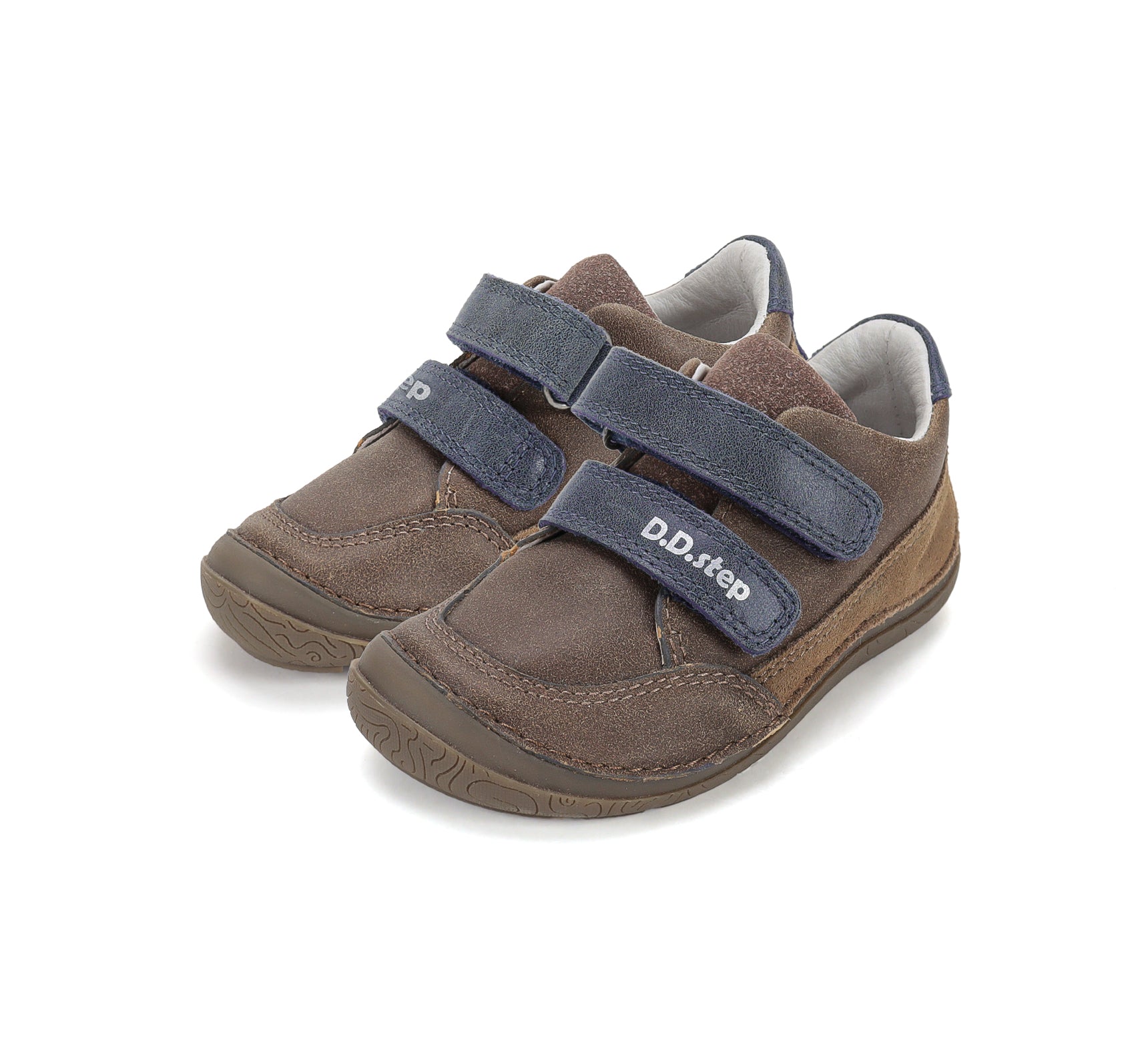 D.D.Step pantofi baieti Barefoot 28-33 Chocolate cu cusaturi Imagine principală a produsului