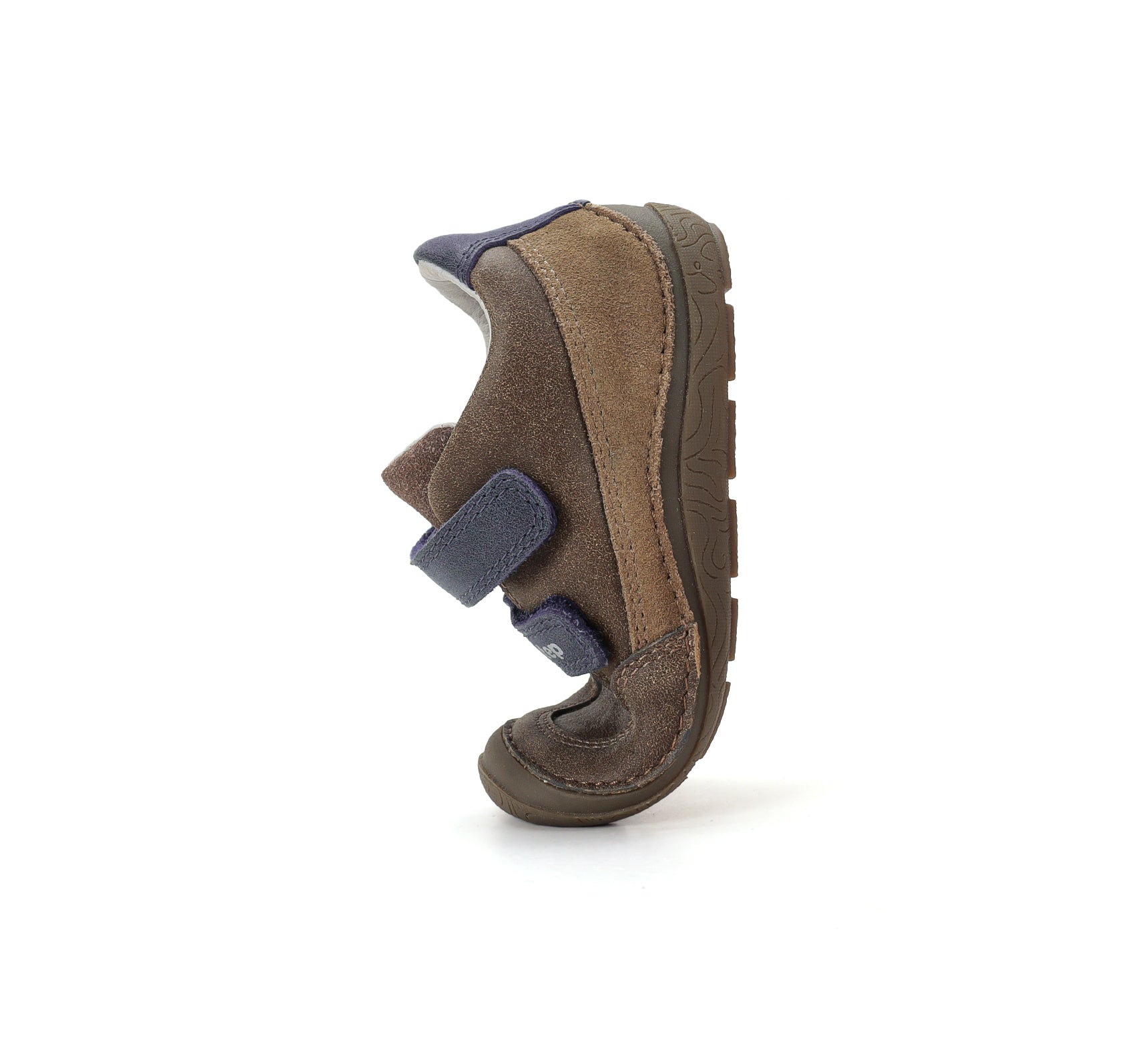 D.D.Step pantofi baieti Barefoot 28-33 Chocolate cu cusaturi