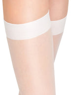 Noviti soseta fete pana la genunchi 20 DEN simple ONE SIZE - 2 perechi Alb