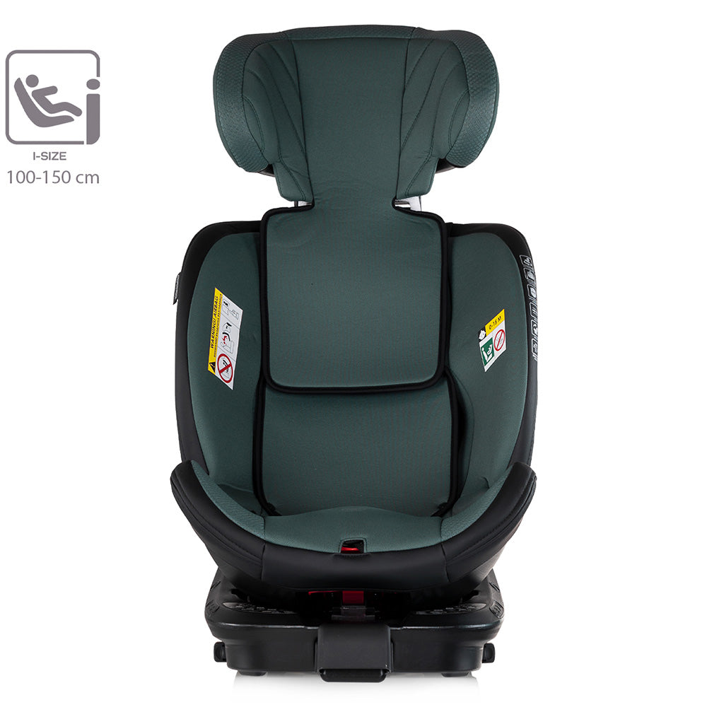Chipolino scaun auto Hypnotic Plus I-Size 40-150 cm cu Isofix si sezut rotativ Green