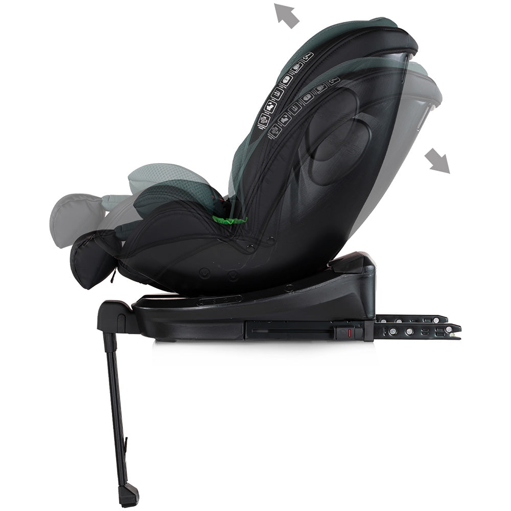 Chipolino scaun auto Hypnotic Plus I-Size 40-150 cm cu Isofix si sezut rotativ Green