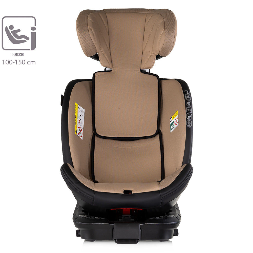 Chipolino scaun auto Hypnotic Plus I-Size 40-150 cm cu Isofix si sezut rotativ Latte