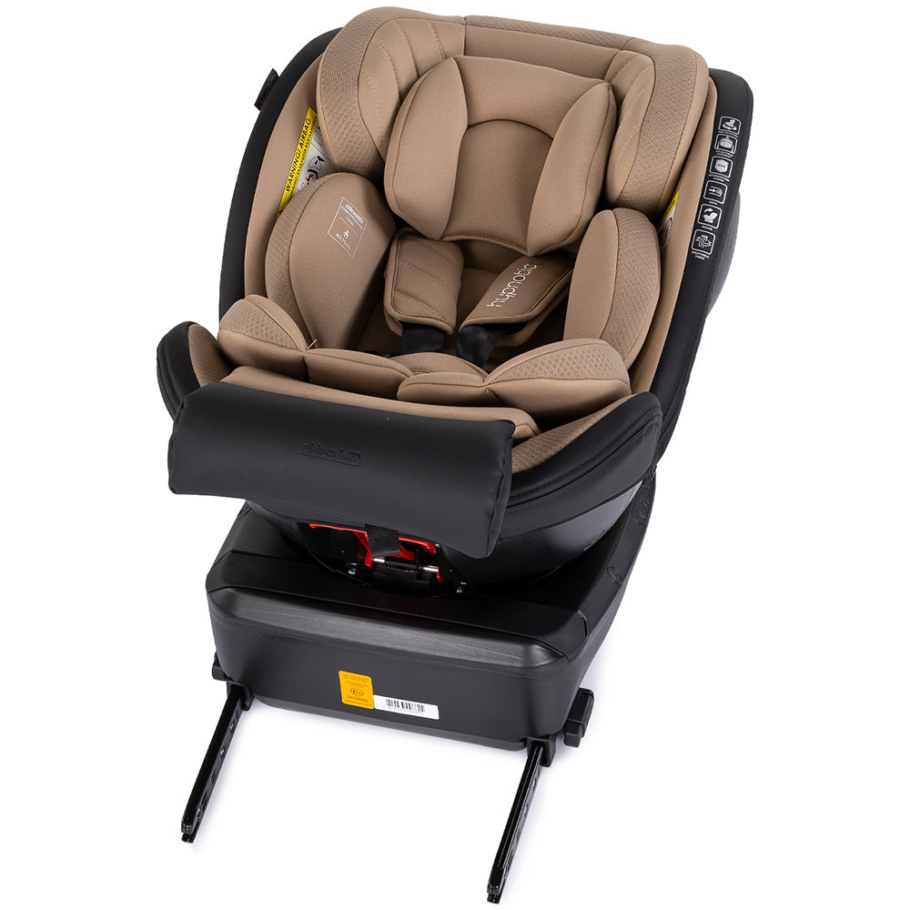 Chipolino scaun auto Hypnotic Plus I-Size 40-150 cm cu Isofix si sezut rotativ Latte