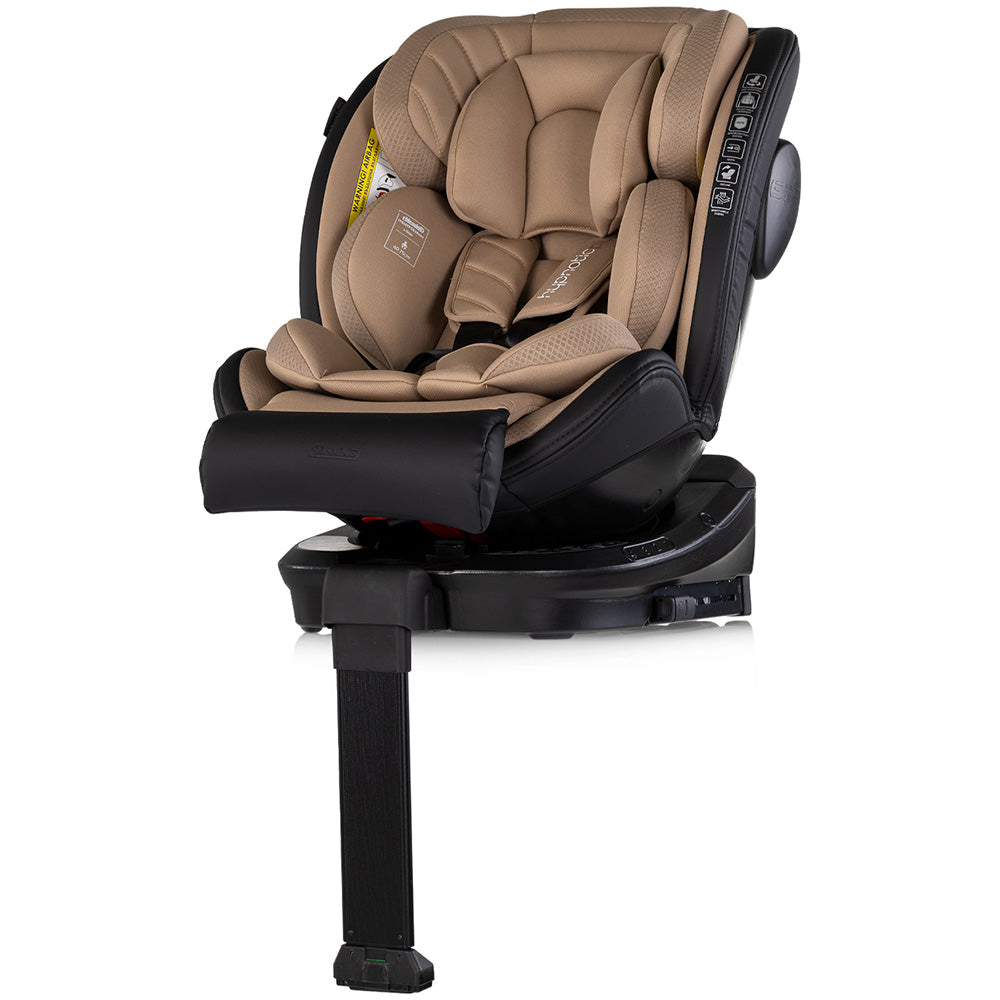 Chipolino scaun auto Hypnotic Plus I-Size 40-150 cm cu Isofix si sezut rotativ Latte