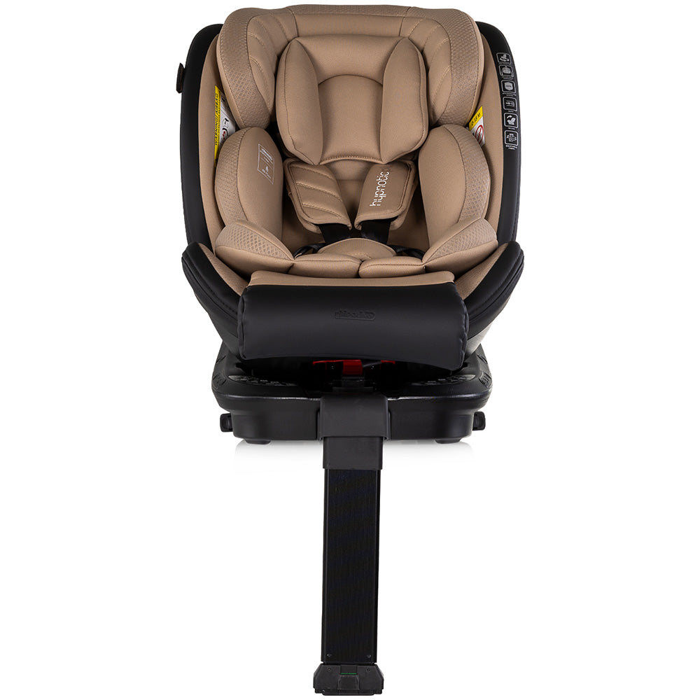 Chipolino scaun auto Hypnotic Plus I-Size 40-150 cm cu Isofix si sezut rotativ Latte
