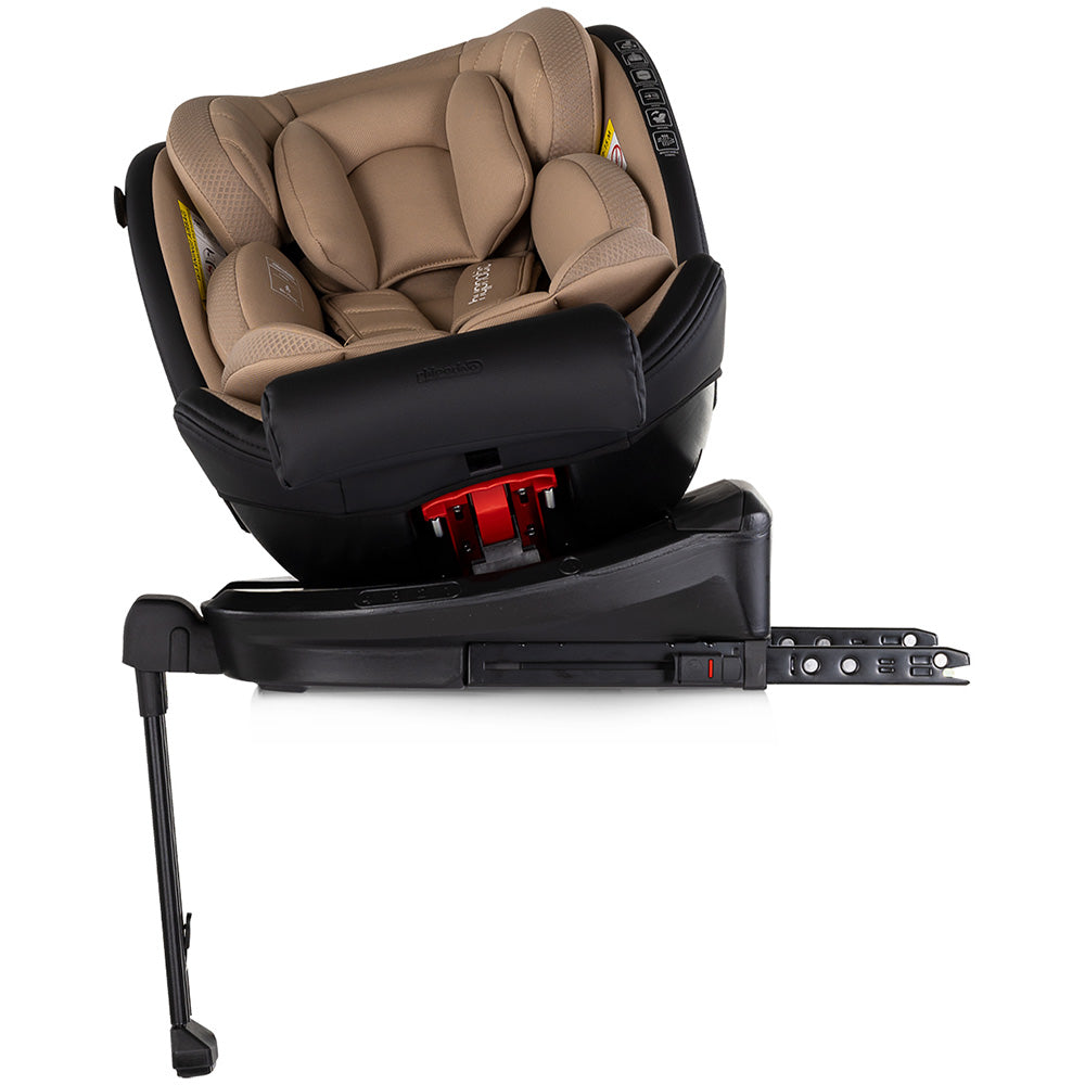 Chipolino scaun auto Hypnotic Plus I-Size 40-150 cm cu Isofix si sezut rotativ Latte