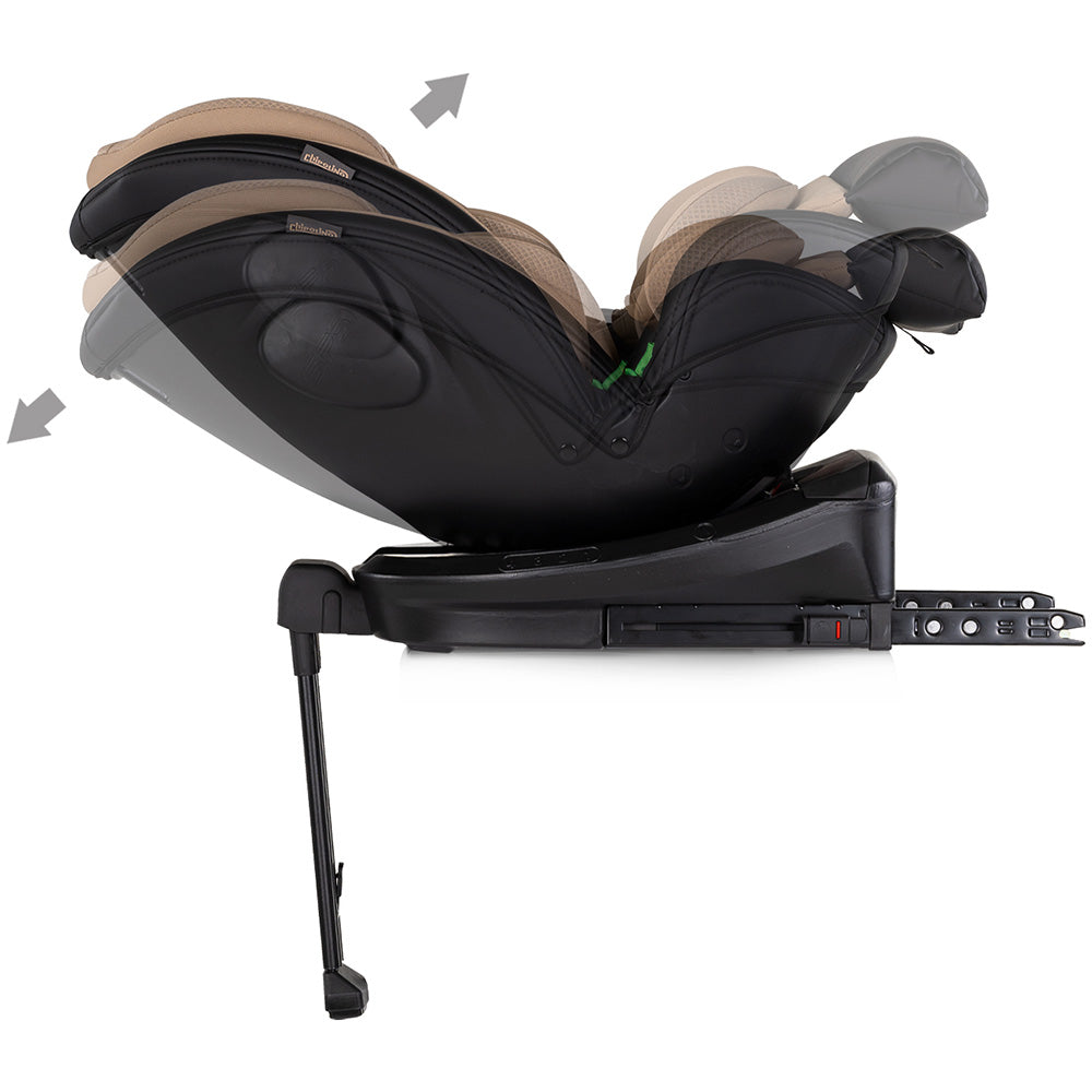 Chipolino scaun auto Hypnotic Plus I-Size 40-150 cm cu Isofix si sezut rotativ Latte