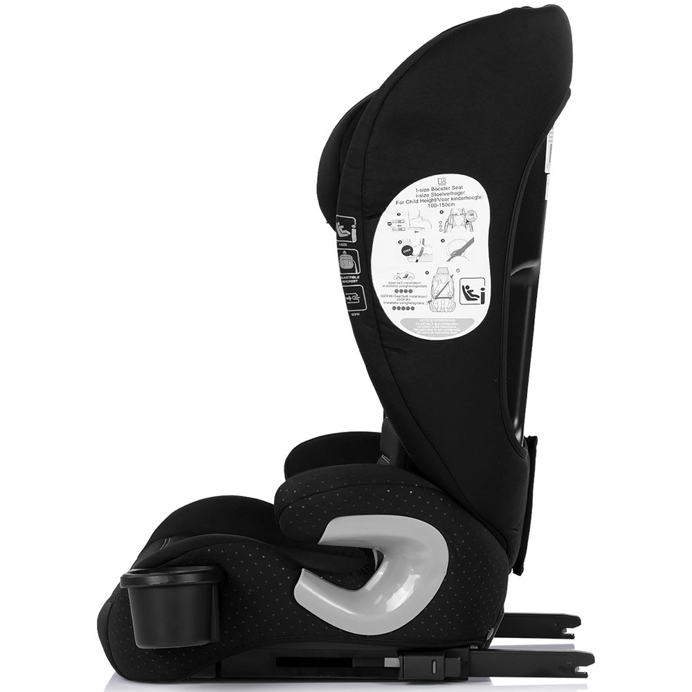 Chipolino scaun auto Patrol I-Size 100-150 cm cu sistem Isofix Noir