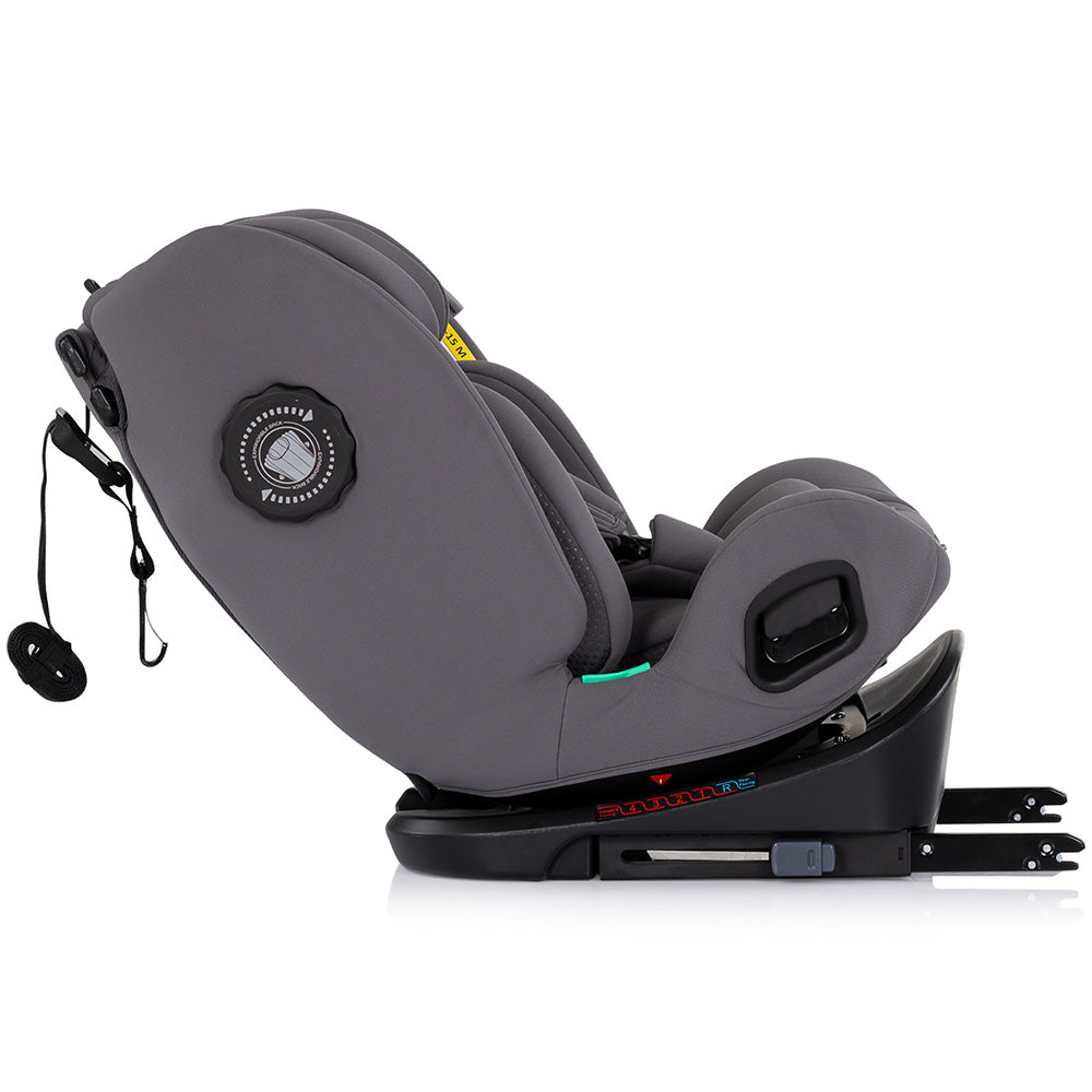 Chipolino scaun auto Techno iGrow I-Size 40-150 cm cu Isofix si sezut rotativ Charcoal