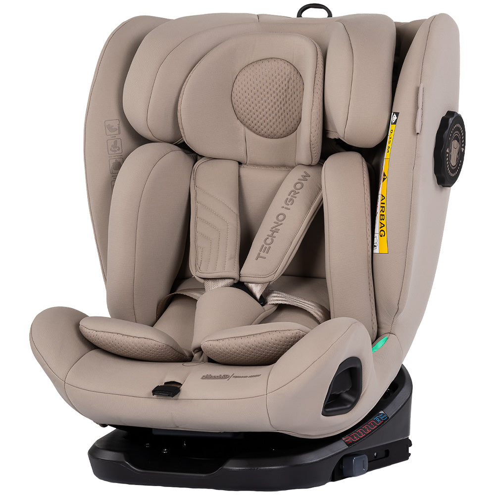 Chipolino scaun auto Techno iGrow I-Size 40-150 cm cu Isofix si sezut rotativ Latte Imagine principală a produsului