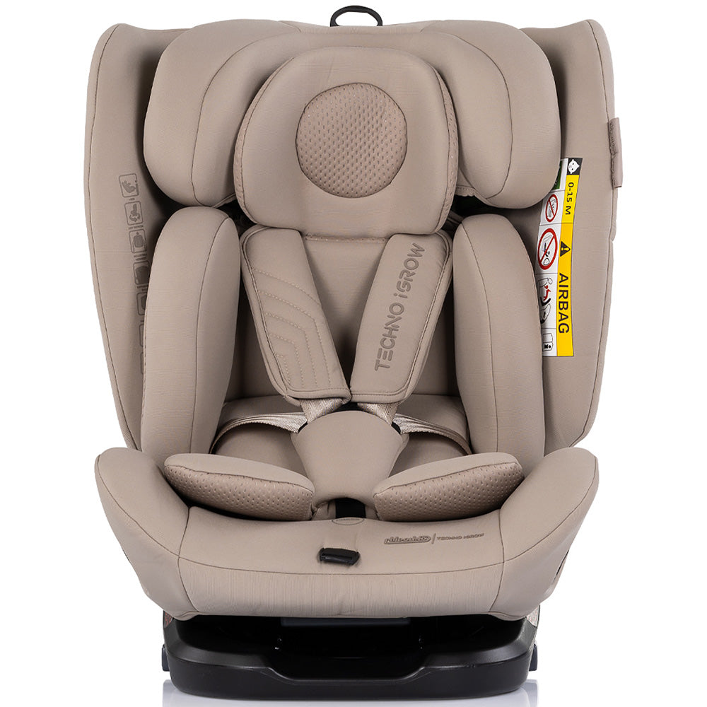 Chipolino scaun auto Techno iGrow I-Size 40-150 cm cu Isofix si sezut rotativ Latte Imagine secundară a produsului