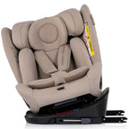 Chipolino scaun auto Techno iGrow I-Size 40-150 cm cu Isofix si sezut rotativ Latte