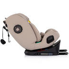 Chipolino scaun auto Techno iGrow I-Size 40-150 cm cu Isofix si sezut rotativ Latte