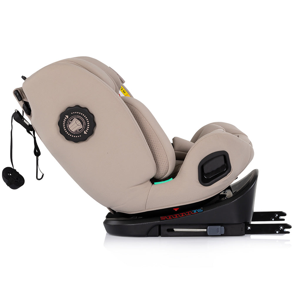 Chipolino scaun auto Techno iGrow I-Size 40-150 cm cu Isofix si sezut rotativ Latte