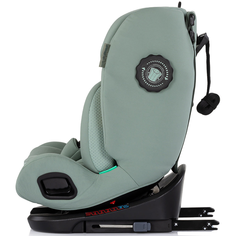 Chipolino scaun auto Techno iGrow I-Size 40-150 cm cu Isofix si sezut rotativ Matcha