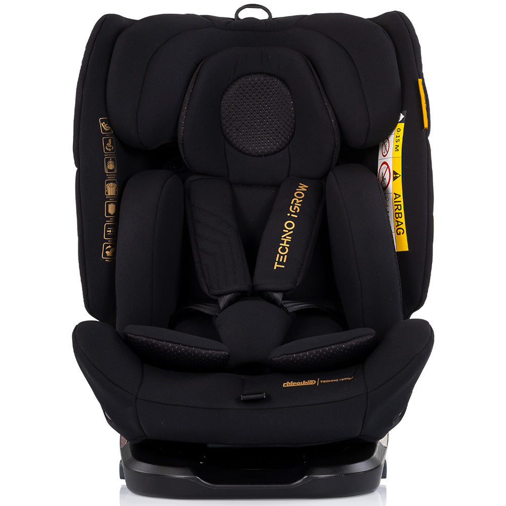 Chipolino scaun auto Techno iGrow I-Size 40-150 cm cu Isofix si sezut rotativ Noir Imagine secundară a produsului