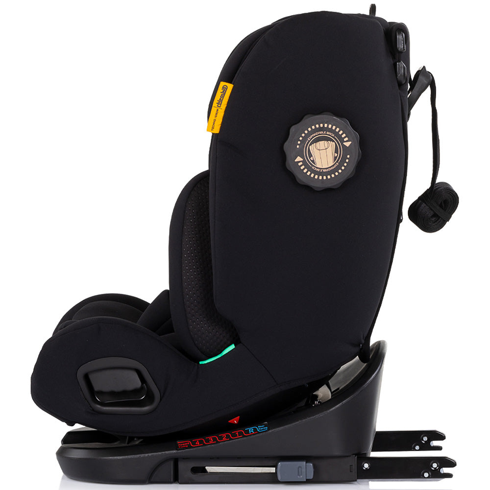 Chipolino scaun auto Techno iGrow I-Size 40-150 cm cu Isofix si sezut rotativ Noir
