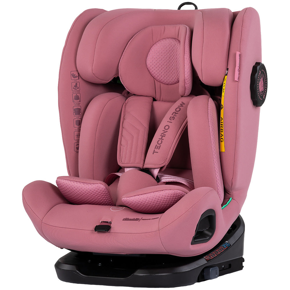 Chipolino scaun auto Techno iGrow I-Size 40-150 cm cu Isofix si sezut rotativ Powder pink Imagine principală a produsului