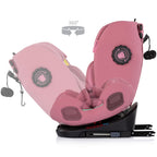 Chipolino scaun auto Techno iGrow I-Size 40-150 cm cu Isofix si sezut rotativ Powder pink