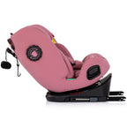 Chipolino scaun auto Techno iGrow I-Size 40-150 cm cu Isofix si sezut rotativ Powder pink