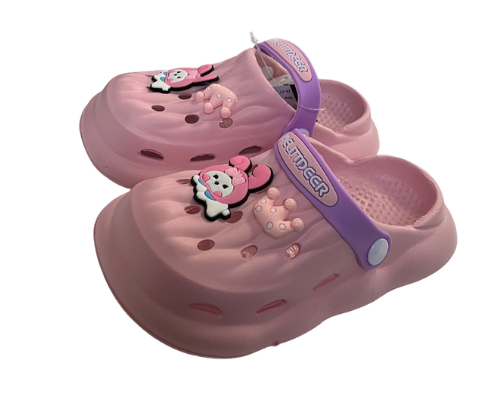 Super Cool papuci fetite tip saboti 18-29, Pink cu iepuras