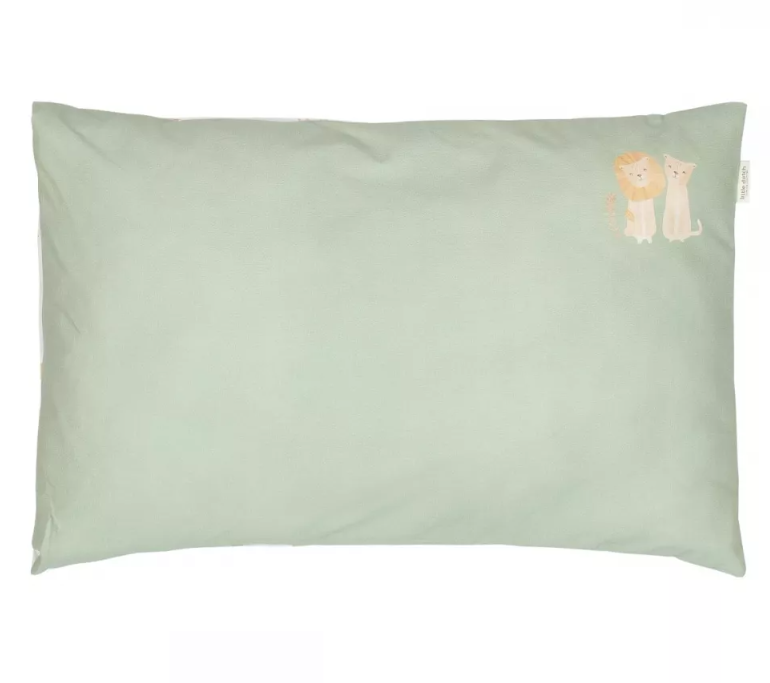 Little Dutch lenjerie pat din bumbac organic 140x110 cm 0m+ Safari Leo