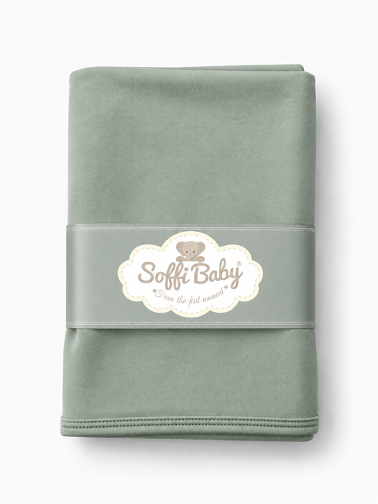 Soffi Baby patura bebelusi din bumbac 80x100 cm Verde Imagine principală a produsului
