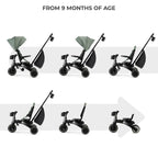 Kinderkraft tricicleta JAZZ 2 pentru 9m+ Green