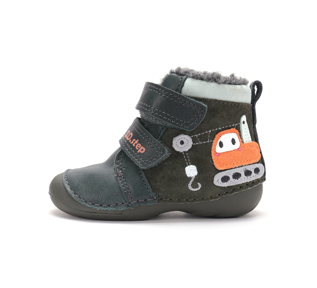 D.D.Step ghete baieti imblanite Primii Pasi 19-24 Emerald cu Excavator