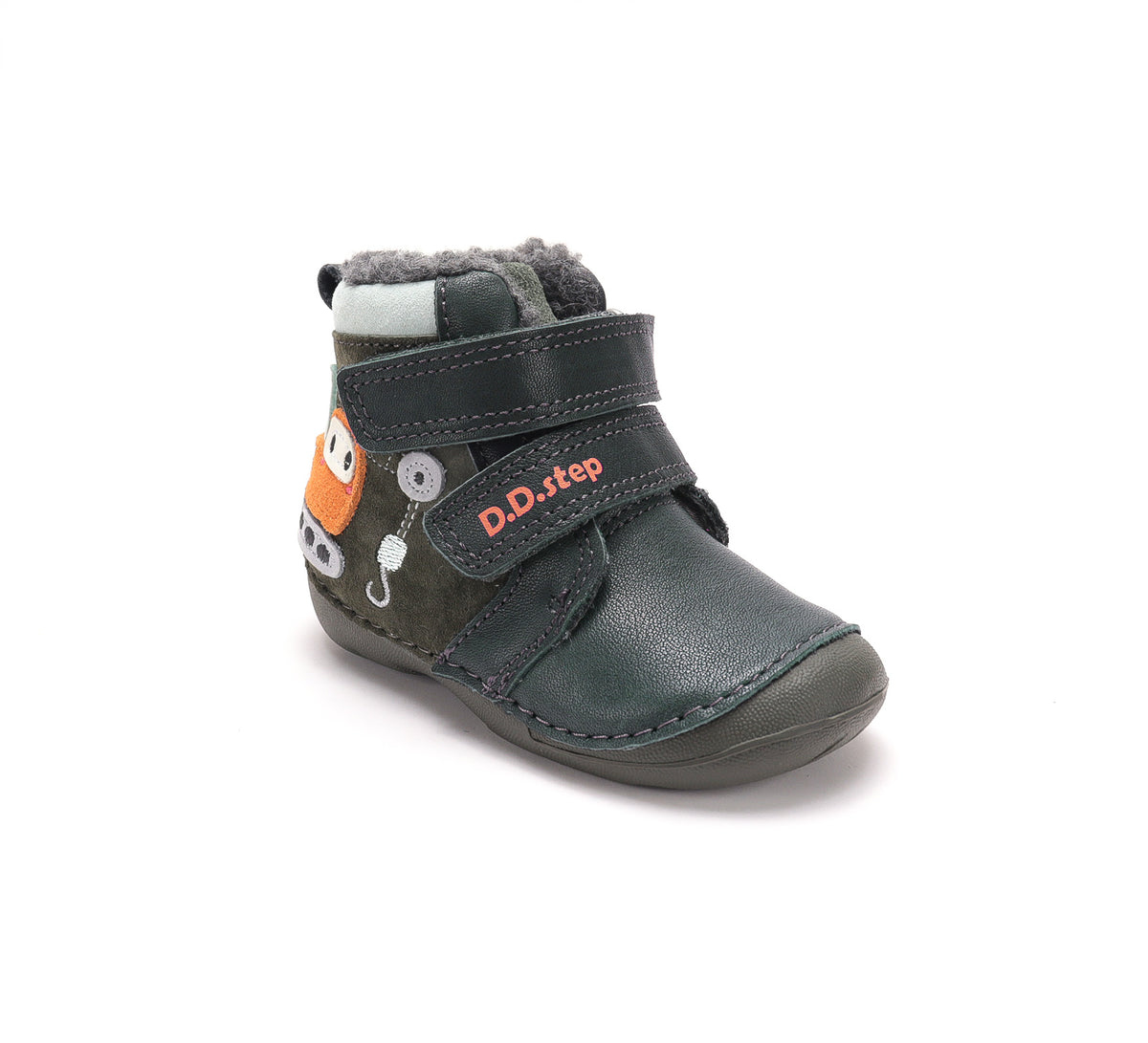 D.D.Step ghete baieti imblanite Primii Pasi 19-24 Emerald cu Excavator
