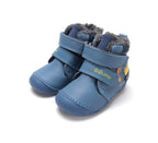 D.D.Step ghete baieti imblanite Primii Pasi 19-24 Aero Blue cu Excavator