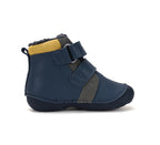 D.D.Step ghete baieti imblanite Primii Pasi 19-24 Royal Blue cu Excavator