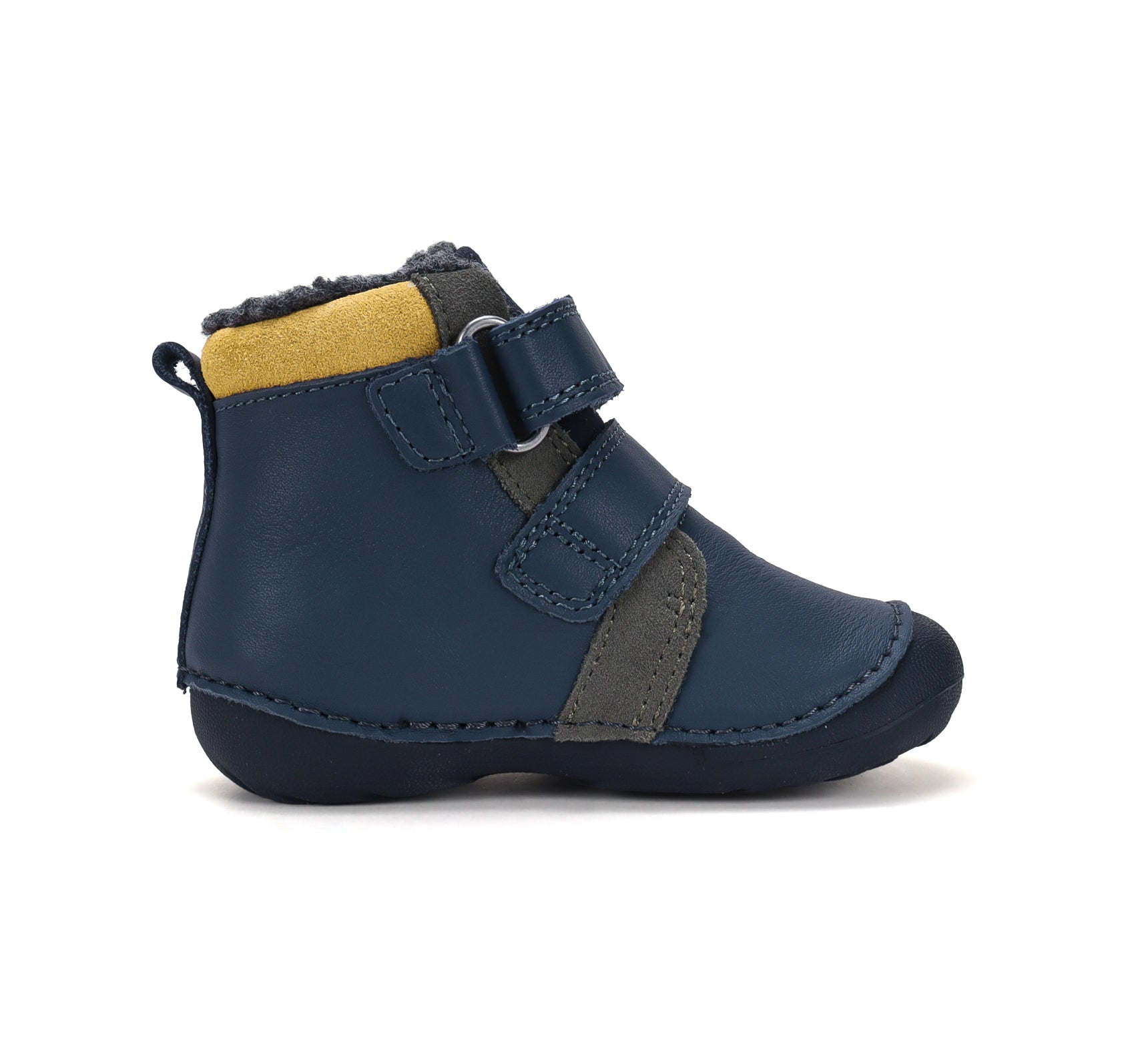 D.D.Step ghete baieti imblanite Primii Pasi 19-24 Royal Blue cu Excavator