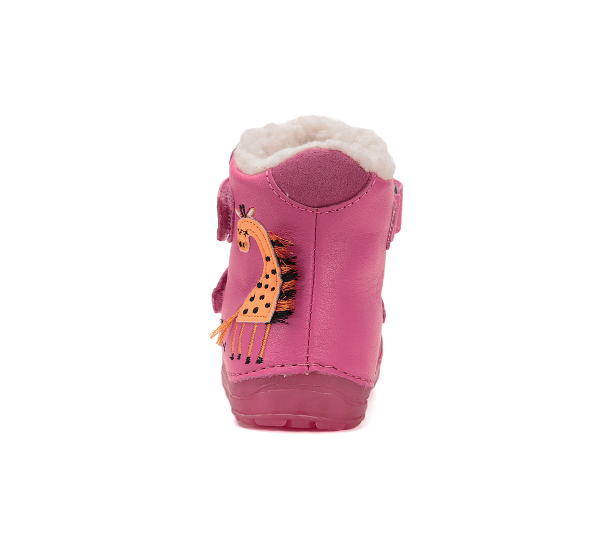 D.D.Step ghete fete imblanite cu talpa fluorescenta 19-24 Pink cu girafa
