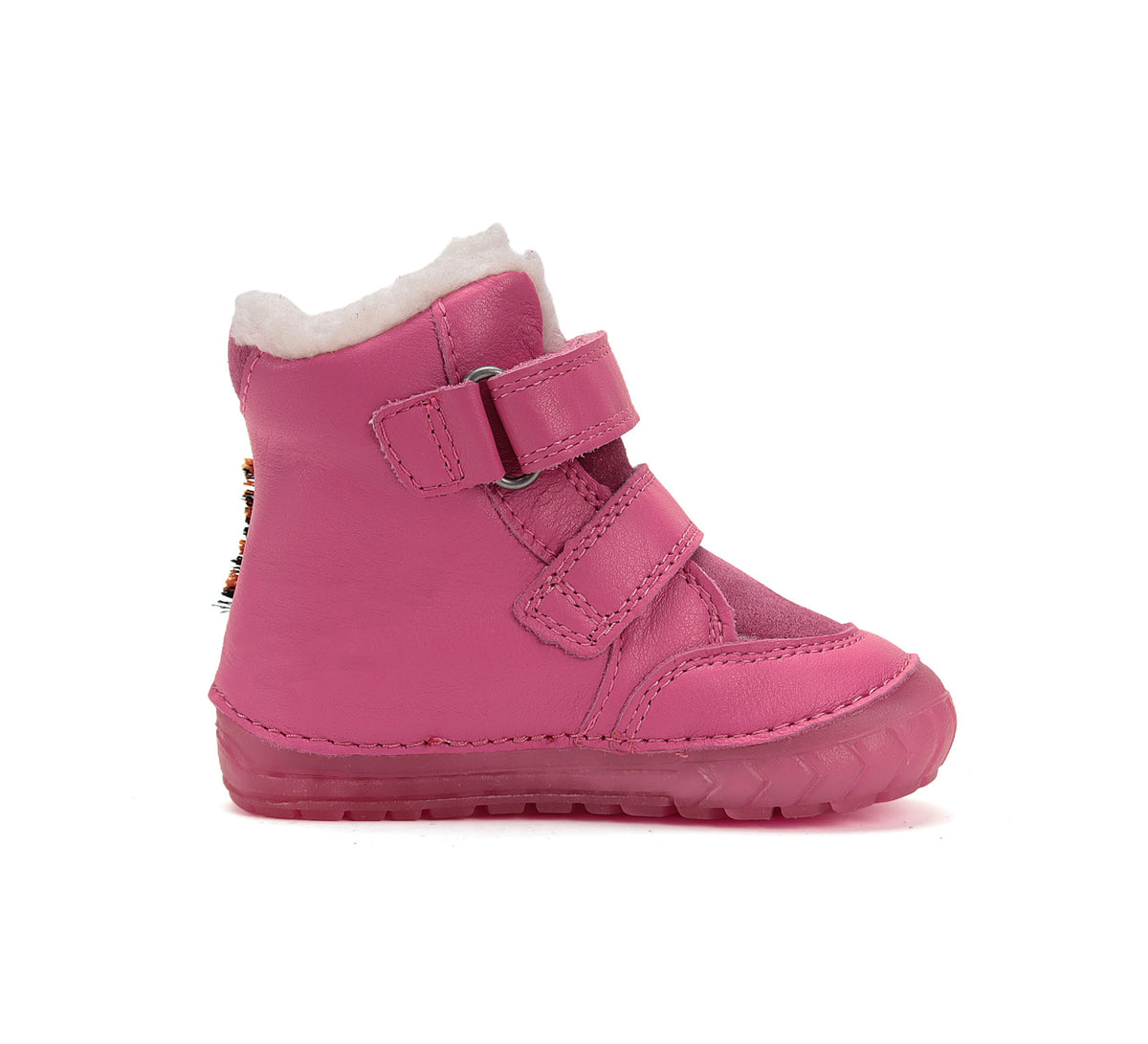 D.D.Step ghete fete imblanite cu talpa fluorescenta 19-24 Pink cu girafa