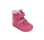 D.D.Step ghete fete imblanite cu talpa fluorescenta 19-24 Pink cu girafa