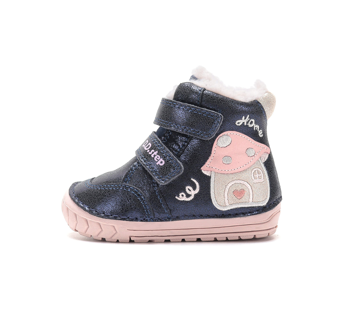 D.D.Step ghete fete imblanite 19-24 Royal Blue cu casuta cipercuta