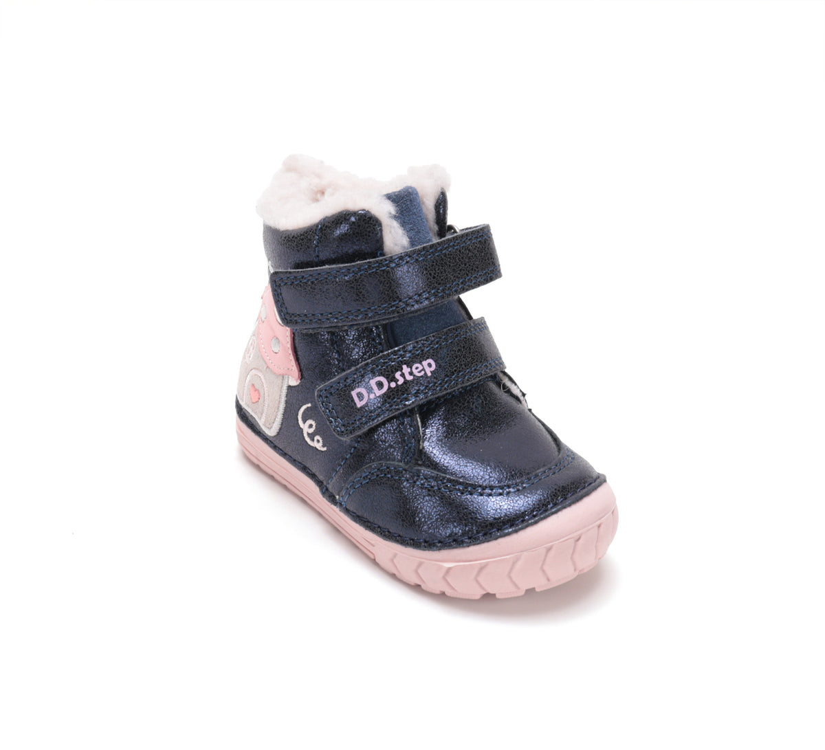 D.D.Step ghete fete imblanite 19-24 Royal Blue cu casuta cipercuta