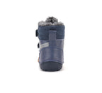 D.D.Step ghete baieti Barefoot captusite 31-36 Royal Blue cu dunga portocalie