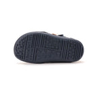 D.D.Step ghete baieti Barefoot captusite 31-36 Royal Blue cu dunga portocalie