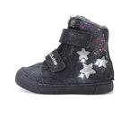 D.D.Step ghete fete imblanite cu LED 25-30 Black cu stelute