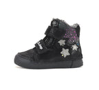 D.D.Step ghete fete imblanite cu LED 25-30 Black cu stelute