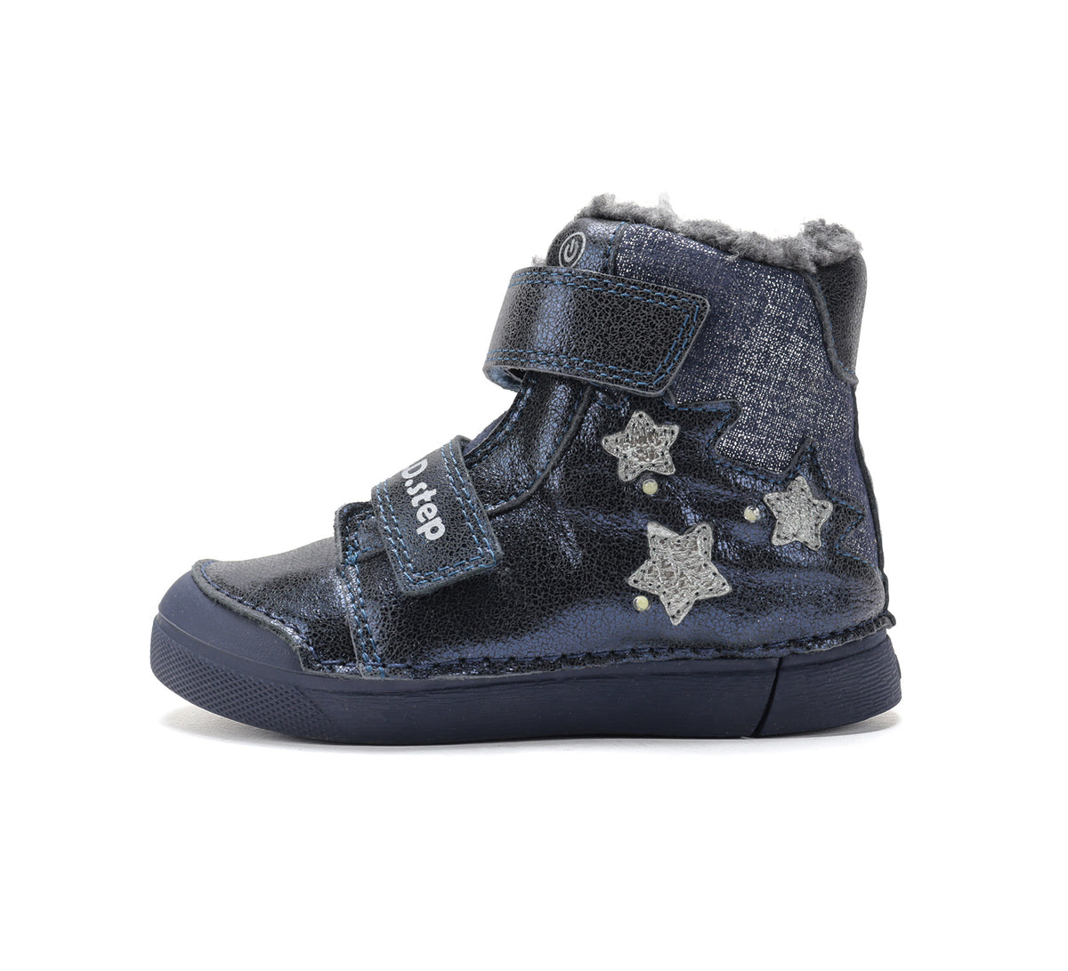 D.D.Step ghete fete imblanite cu LED 25-30 Cobalt cu stelute