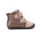 D.D.Step ghete fete Barefoot imblanite 20-25 Chocolate cu ingeras