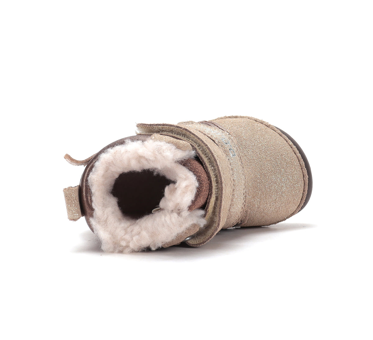 D.D.Step ghete fete Barefoot imblanite 20-25 Chocolate cu ingeras