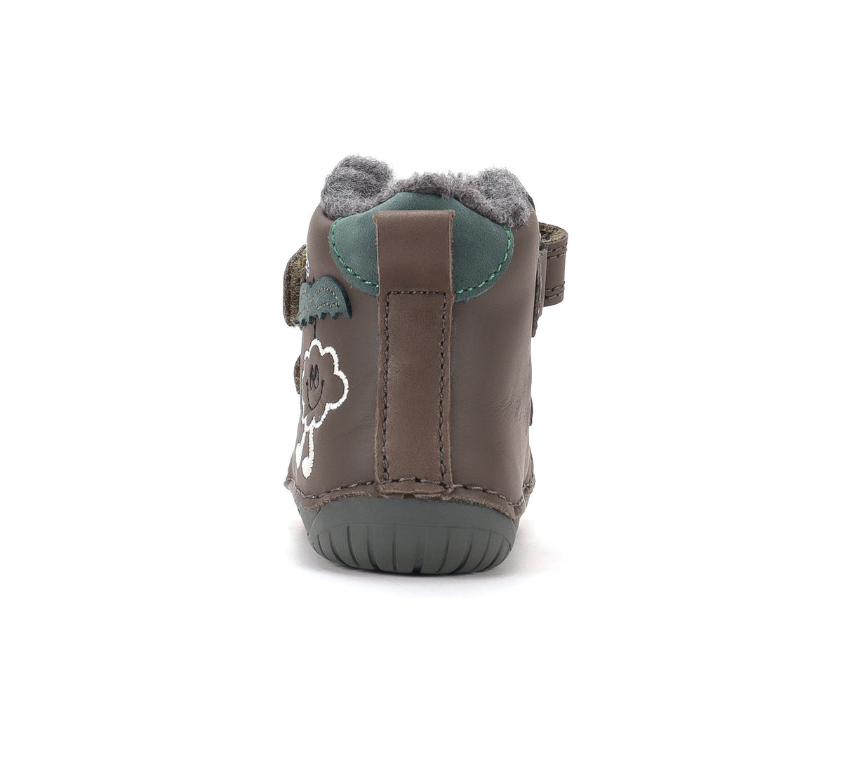 D.D.Step ghete baieti Barefoot imblanite 20-25 Chocolate cu norisor