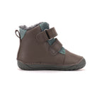 D.D.Step ghete baieti Barefoot imblanite 20-25 Chocolate cu norisor